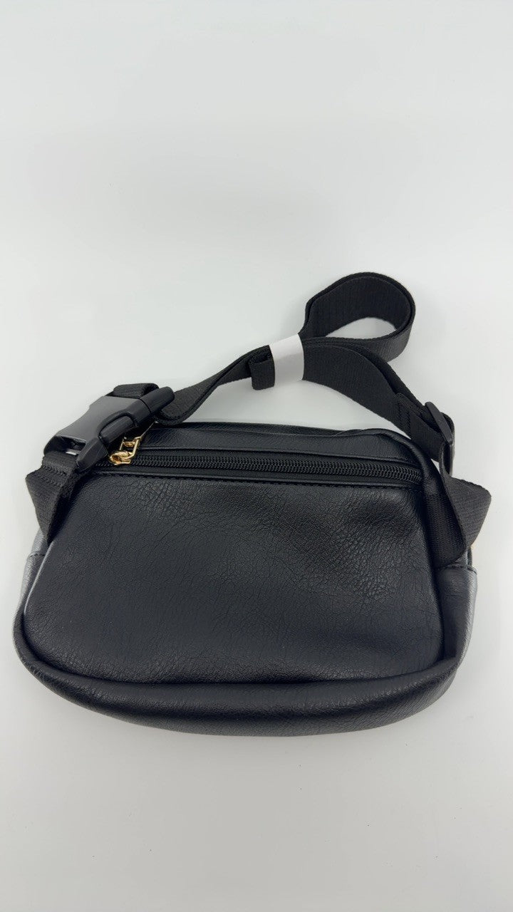 Alva Mixed Media Check Sling Belt Bum Bag