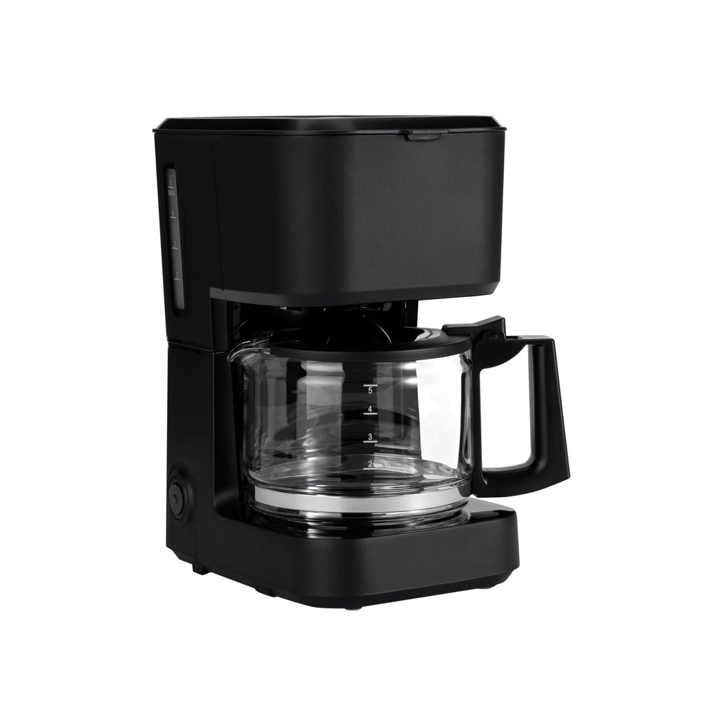5-Cup Coffee Maker, Drip Style, Glass Carafe, Auto Shut-Off, Black