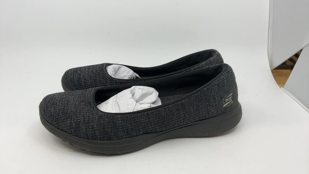 GO Walk Lite Dreamer Ballet Flat, Women's, Skechers, Black, 7.5 M