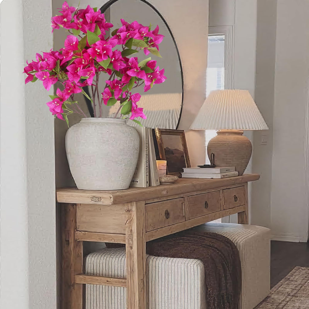 Artificial Bougainvillea Branches 33.46 In Red Silk Flowers - 2 Pcs