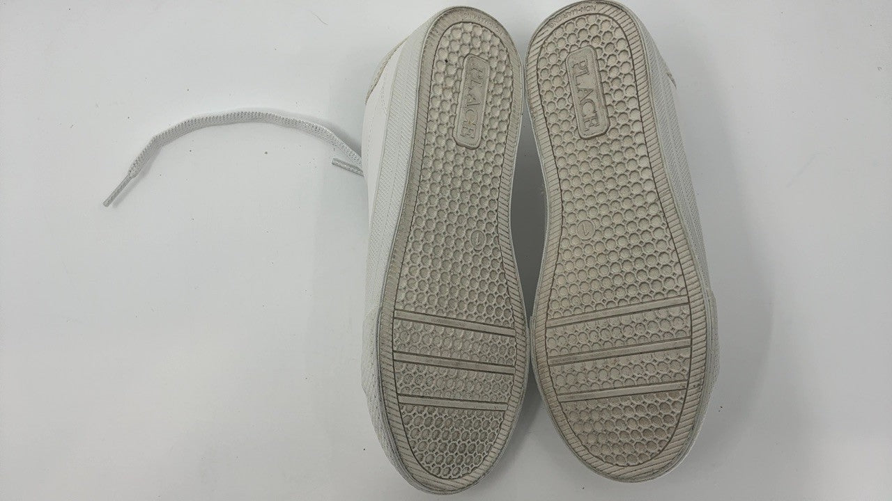 The Children's Place Girls Sneakers, White, Size 1 Big Kid, Low Top