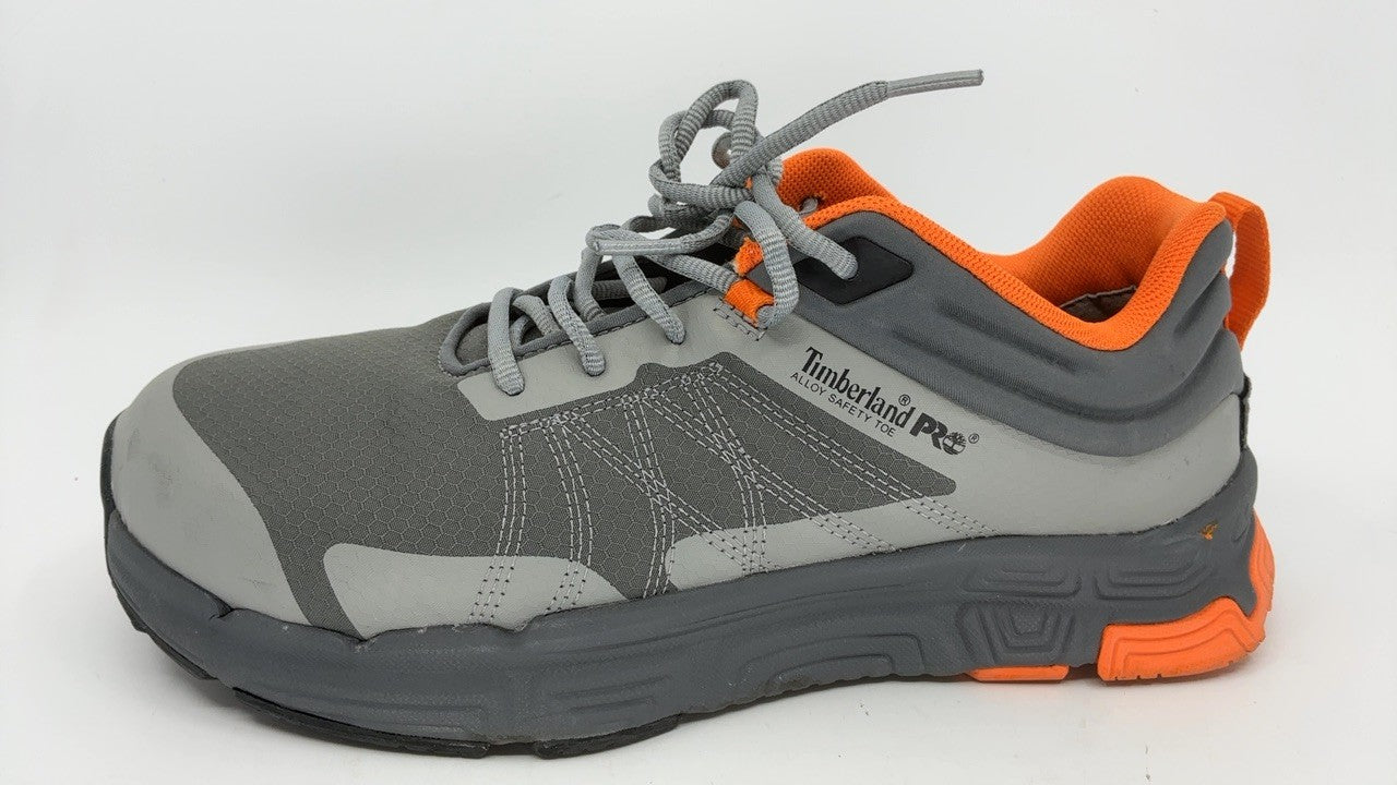 Men's Timberland PRO XR-1 Alloy Safety Work Sneakers Grey/Orange 9.5M