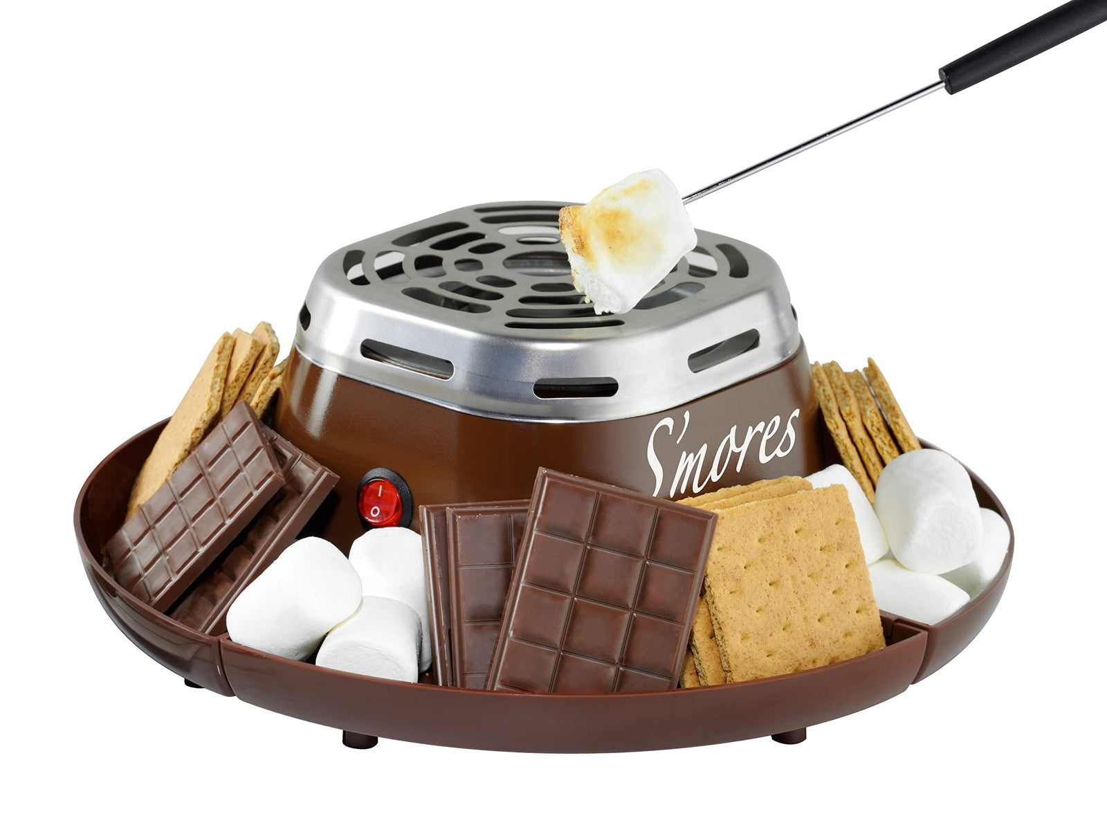 Brown Electric S'mores Maker - Indoor Kit w/ 4 Trays & Roasting Sticks