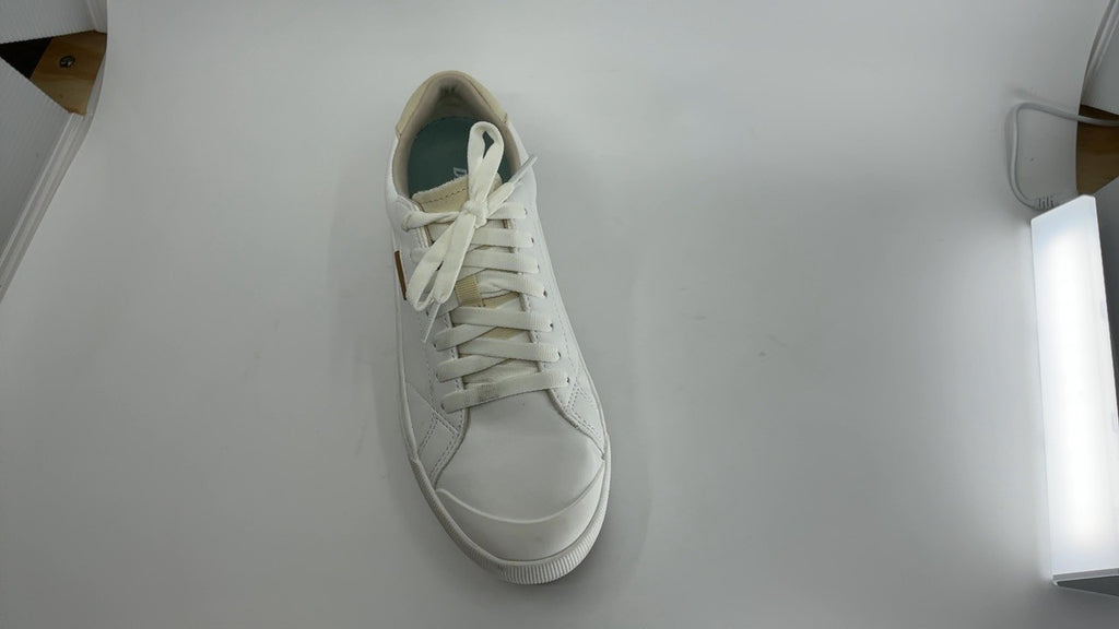 Dr. Scholl's Womens Time Off Platform Sneaker, White Smooth, Size 6.5