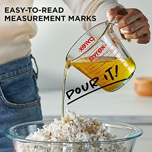 2-Pack Pyrex Measuring Cups, 1-Cup & 2-Cup, Oven & Microwave Safe