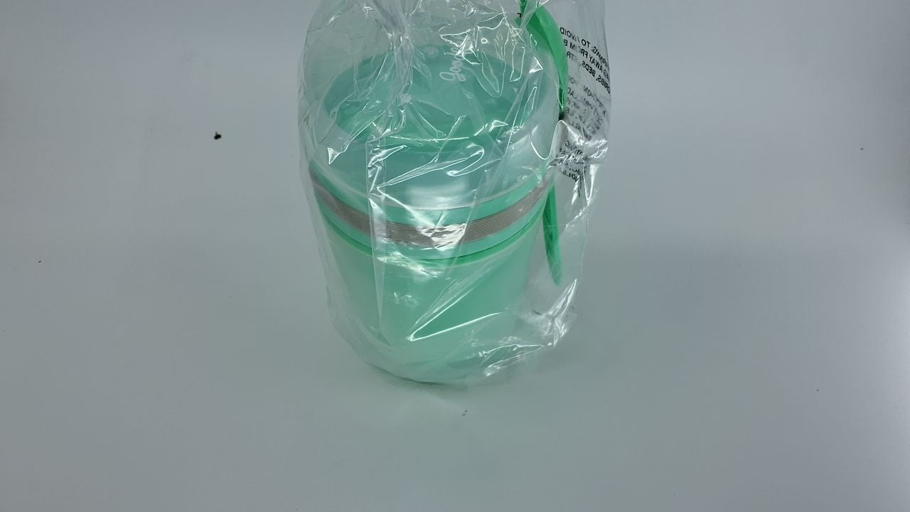 Insulated Food Storage Container, 14-Oz, Green, w/ Reusable Spoon