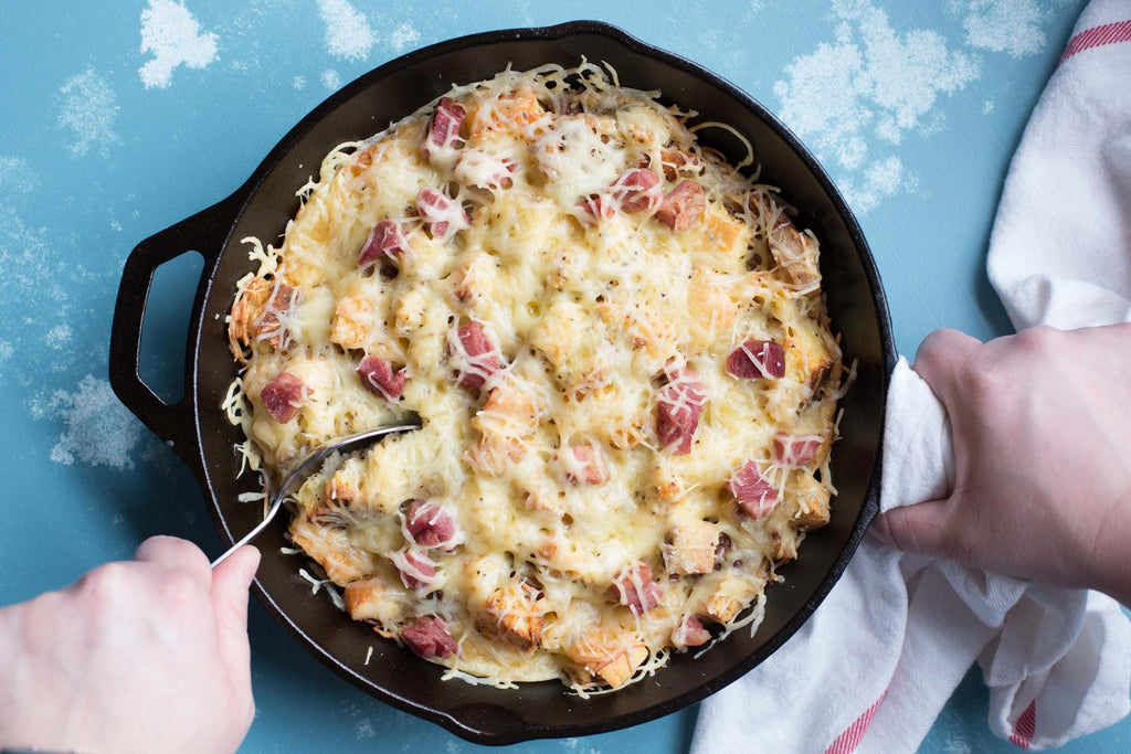 Black 8 Inch Lodge Cast Iron Skillet, Pre-Seasoned for Campfire & Stove