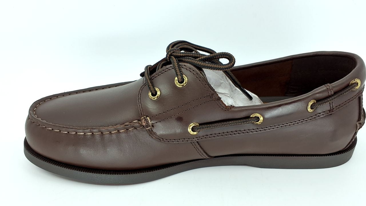 Dockers Men’s Vargas Leather Handsewn Boat Shoe,Raisin, 11 M US