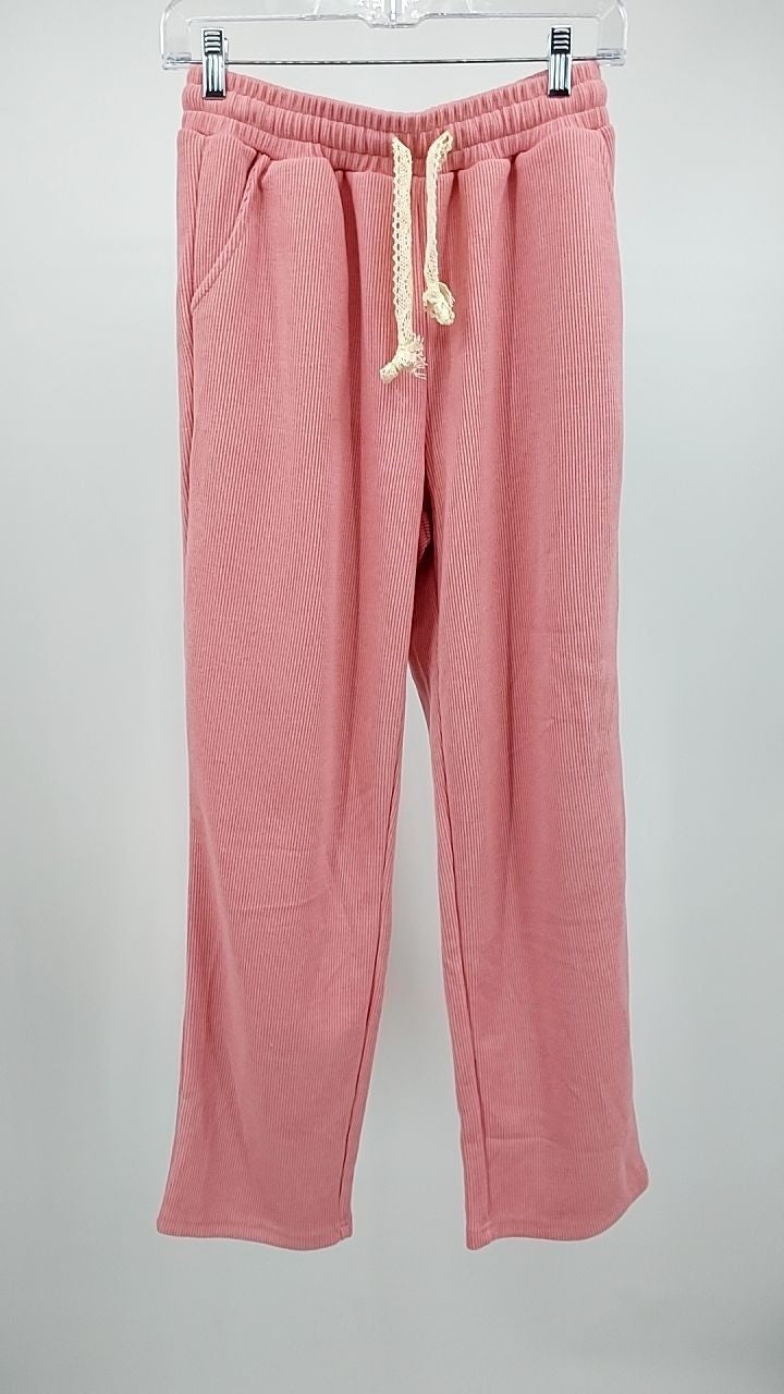 Lace Detail Dropped Shoulder Hoodie and Pants Set