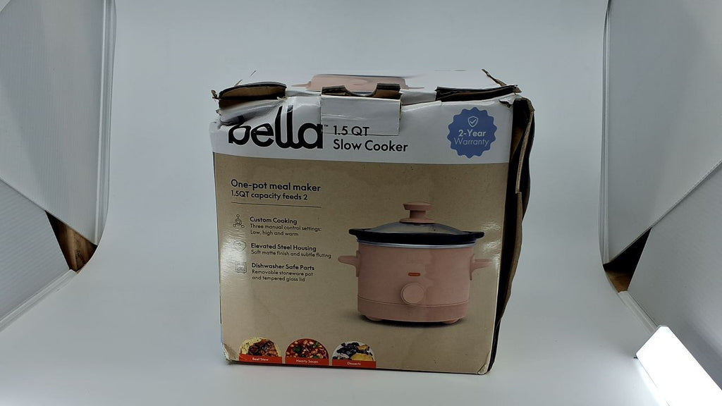 Bella 1.5 Qt Slow Cooker, Ceramic Nonstick, Cool Touch Handles, Blossom