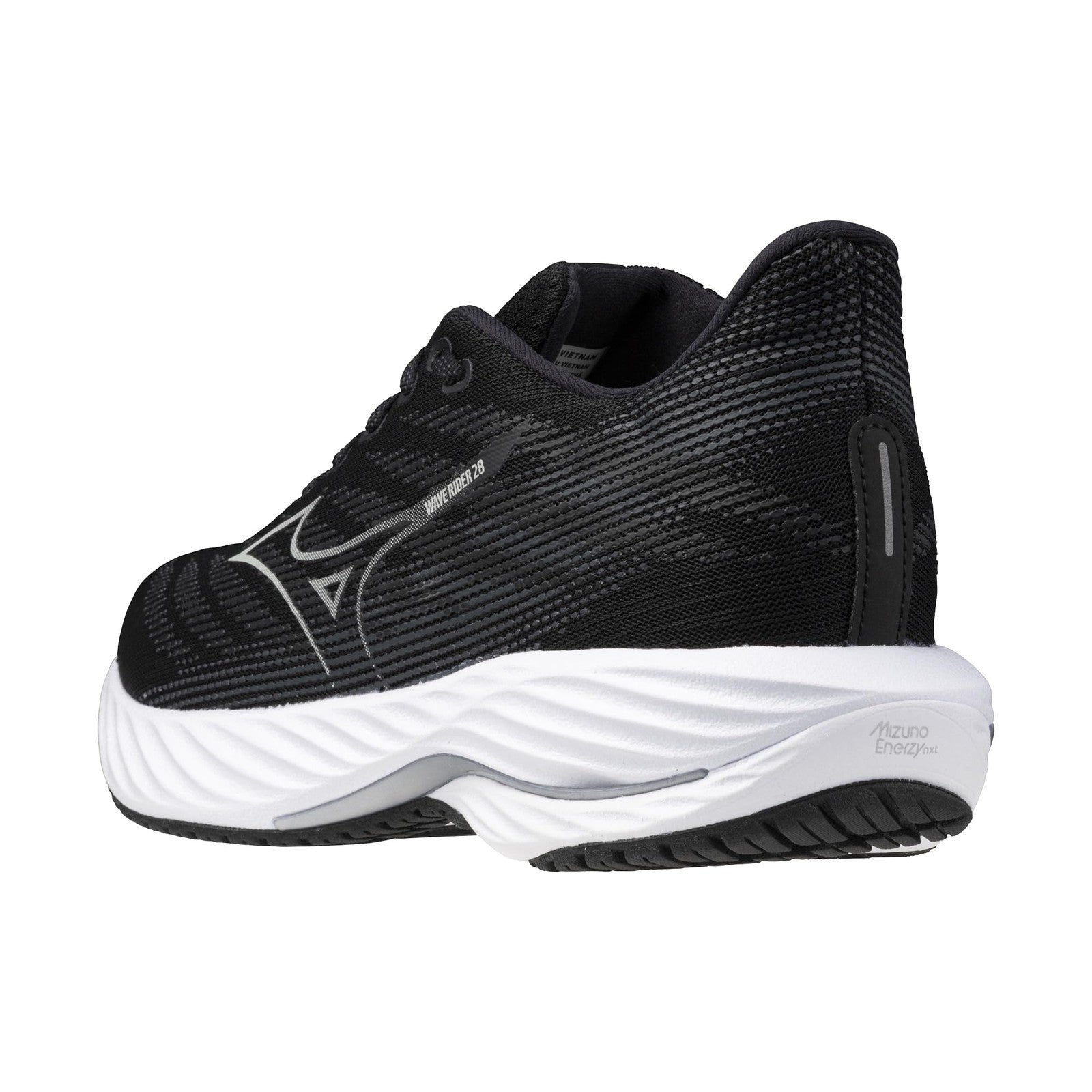 Mizuno Women's Wave Rider 28 D Running Shoe, Black-Harbor Mist, 10 Wide