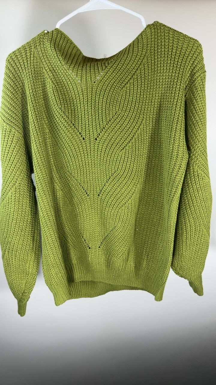 Openwork Long Sleeve Sweater