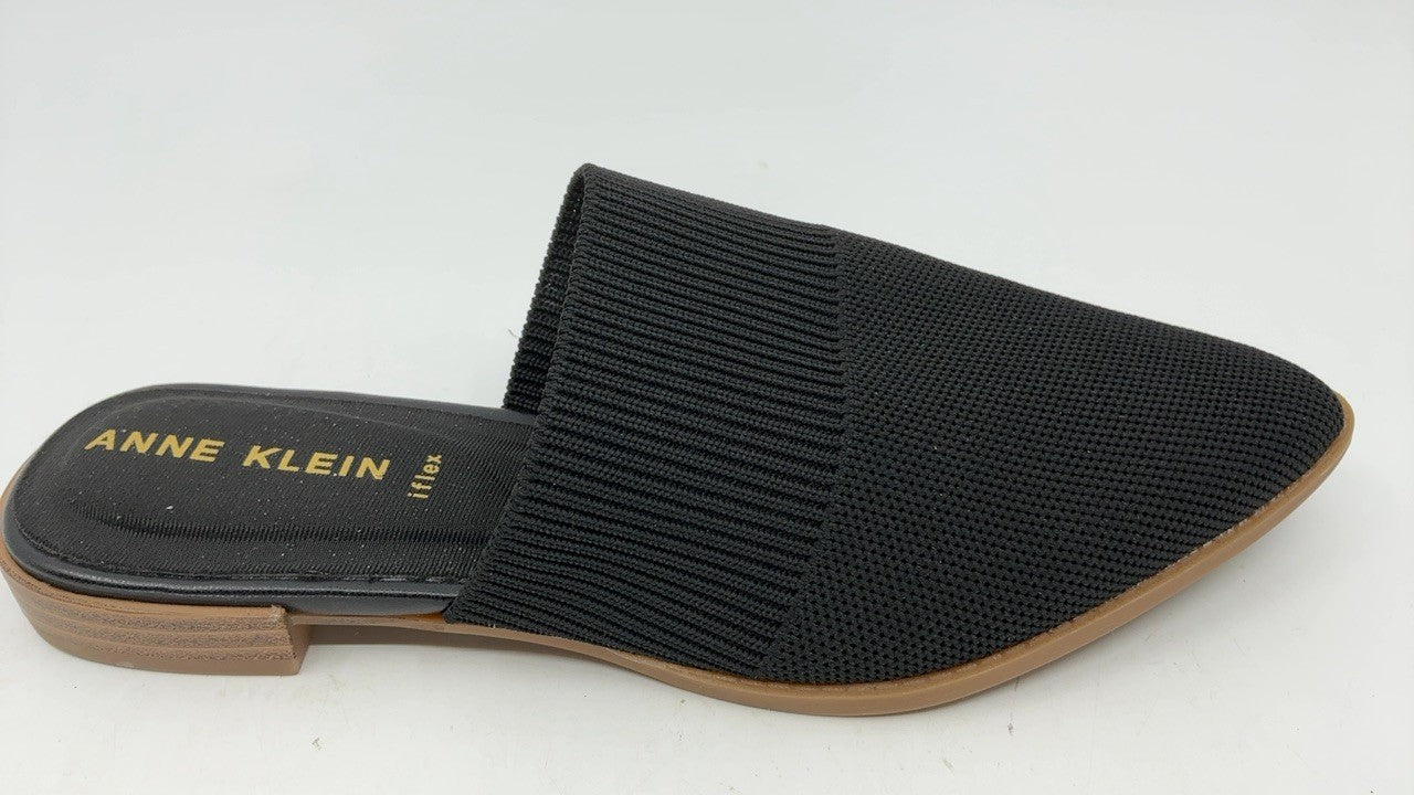Anne Klein Women's Mule Slipper Vassar, Black Knit, 5.5