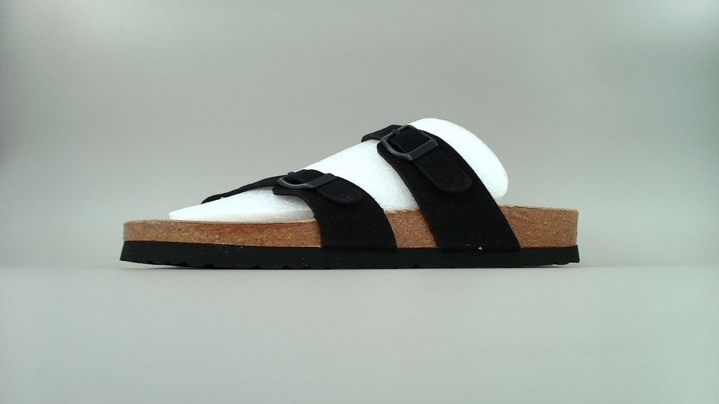 CUSHIONAIRE Luna Cork Footbed Women's Sandals - Comfortable Slip-On Slides with