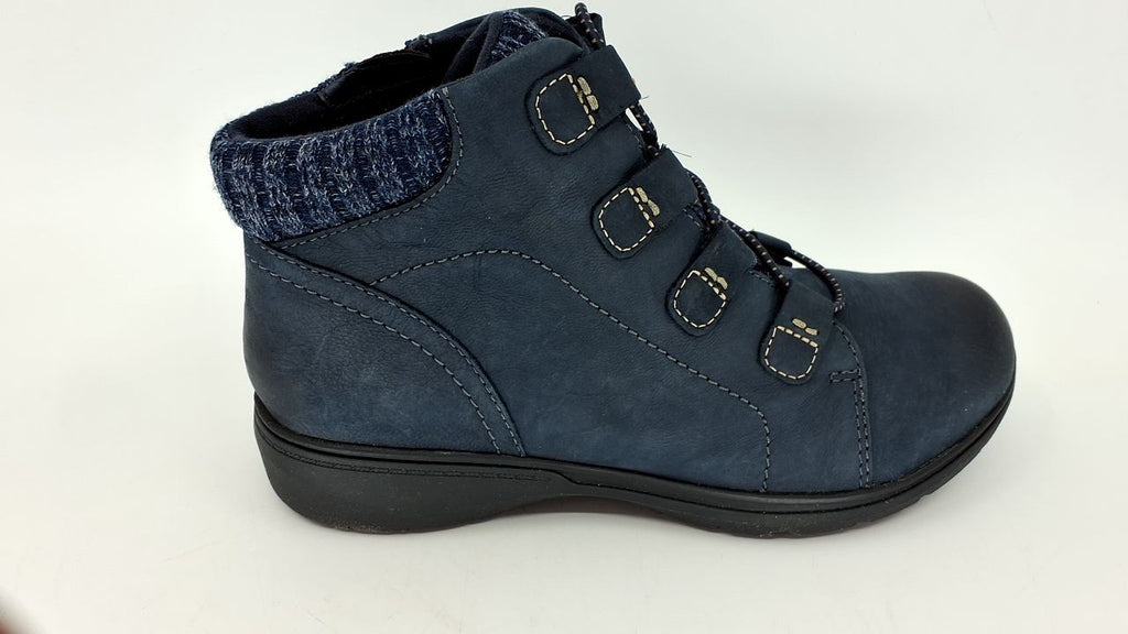 Clarks Women's Carleigh Jade Ankle Boot, Navy Nubuck, 6.5