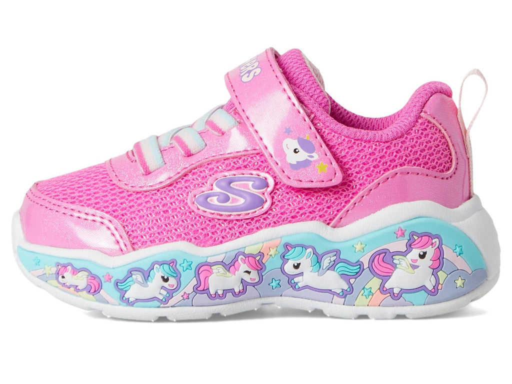SKECHERS Girls Play Scene-Fun Squad Sneaker, Pink/Multi, 9 Toddler