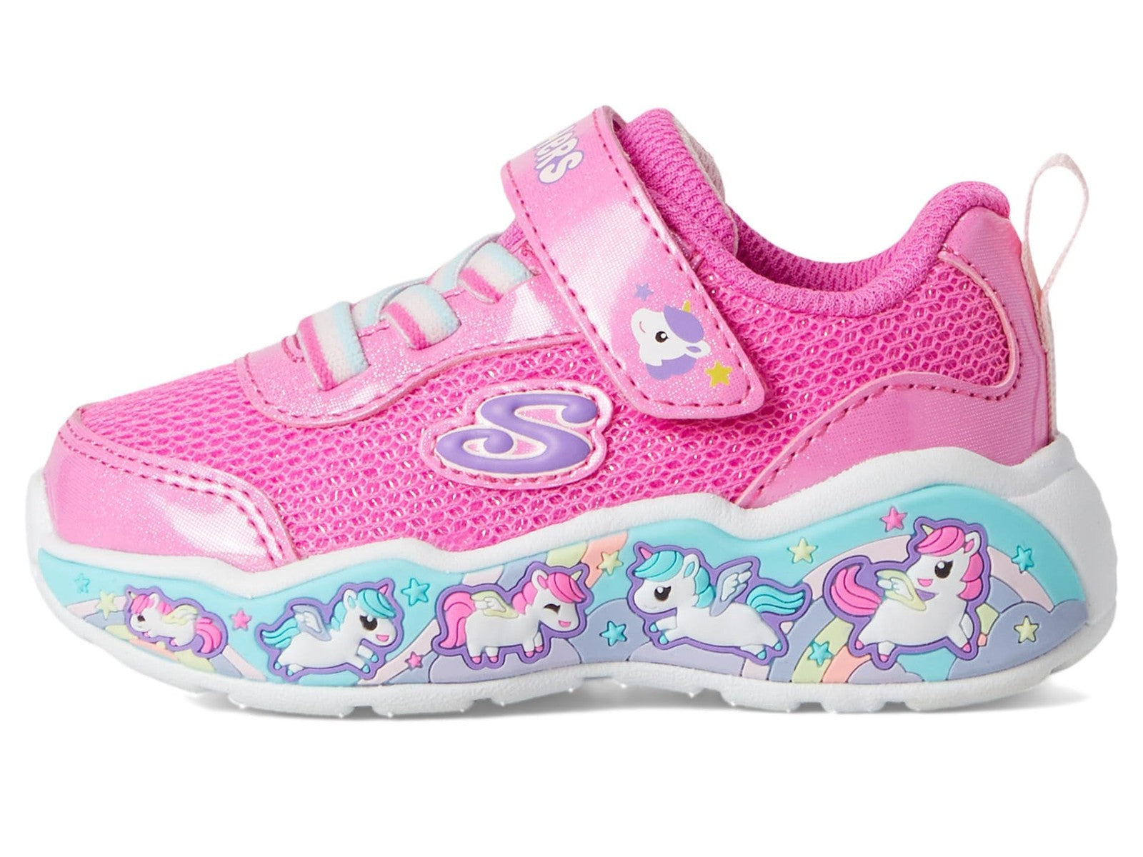 SKECHERS Girls Play Scene-Fun Squad Sneaker, Pink/Multi, 9 Toddler