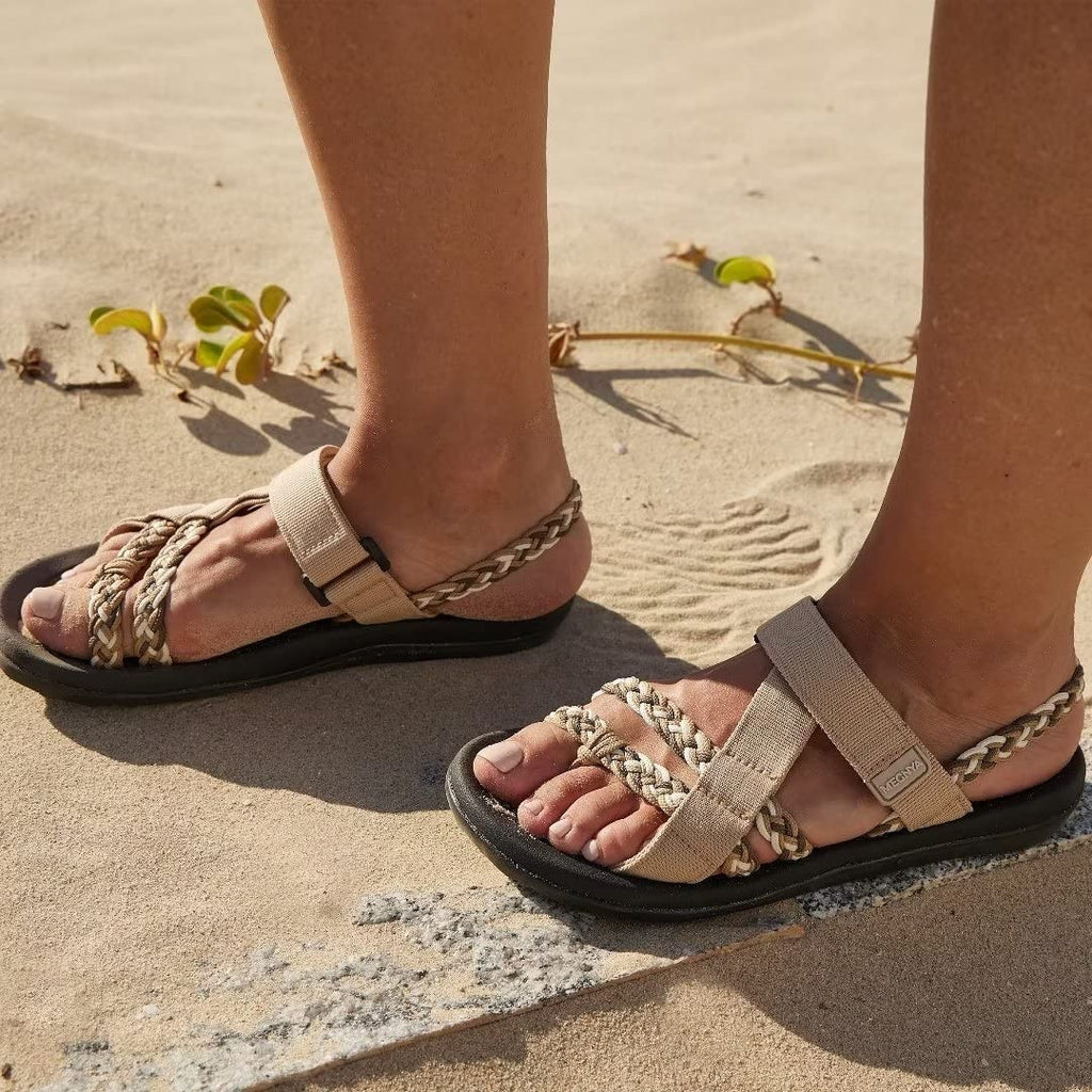 MEGNYA Soft Arch Support Walking Shoes for Women, Adjustable Hook and Loop,  9