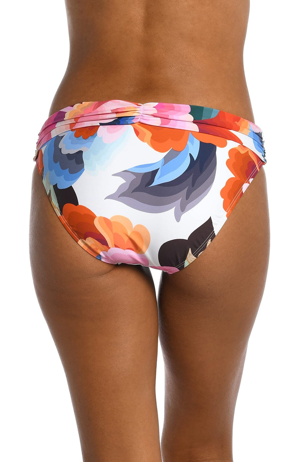 La Blanca Women's Banded Hipster Bikini Bottom, Floral Rhythm, Size 16
