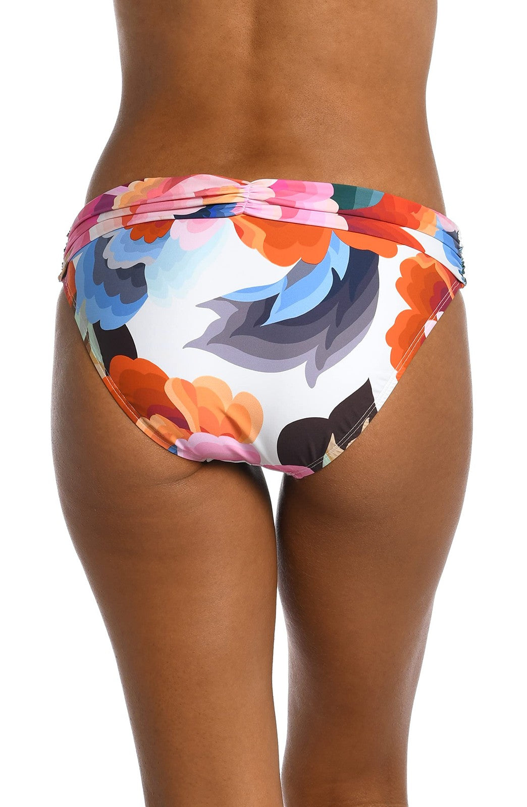La Blanca Women's Banded Hipster Bikini Bottom, Floral Rhythm, Size 16