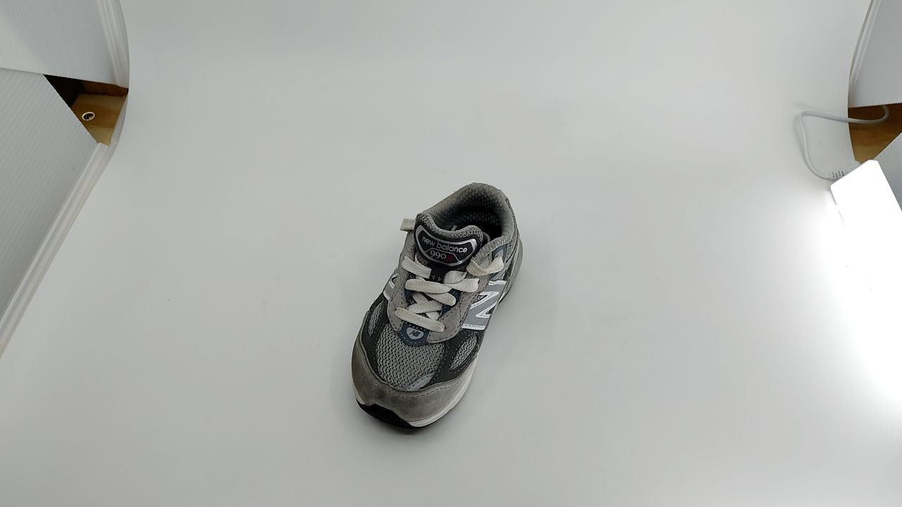 New Balance 990 V6 Toddler Lace-up Sneakers Grey/Silver 6.5XW