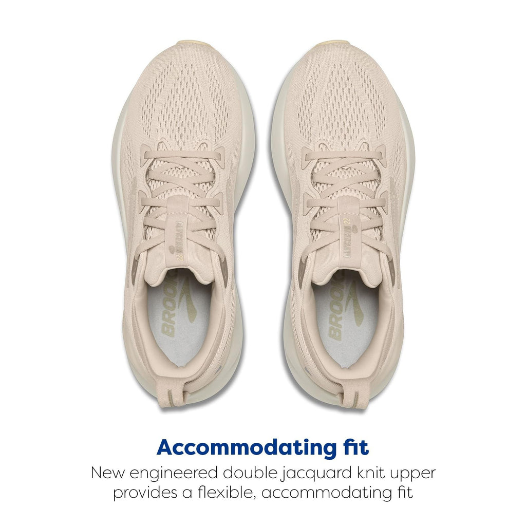 Brooks Glycerin 22 Neutral Running Shoes 9.5 Almond Peach/London Fog