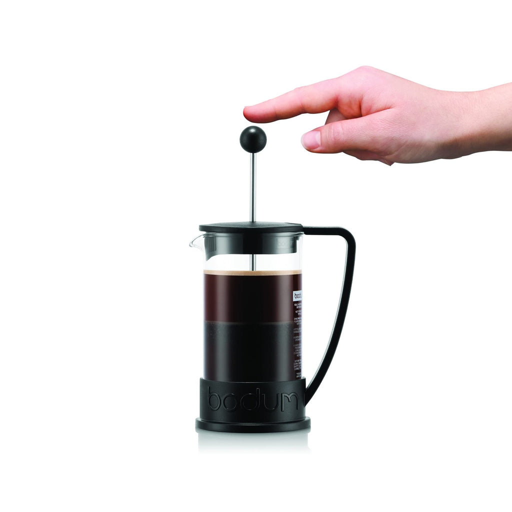 12oz Bodum Brazil French Press Coffee Maker, Borosilicate Glass, Black