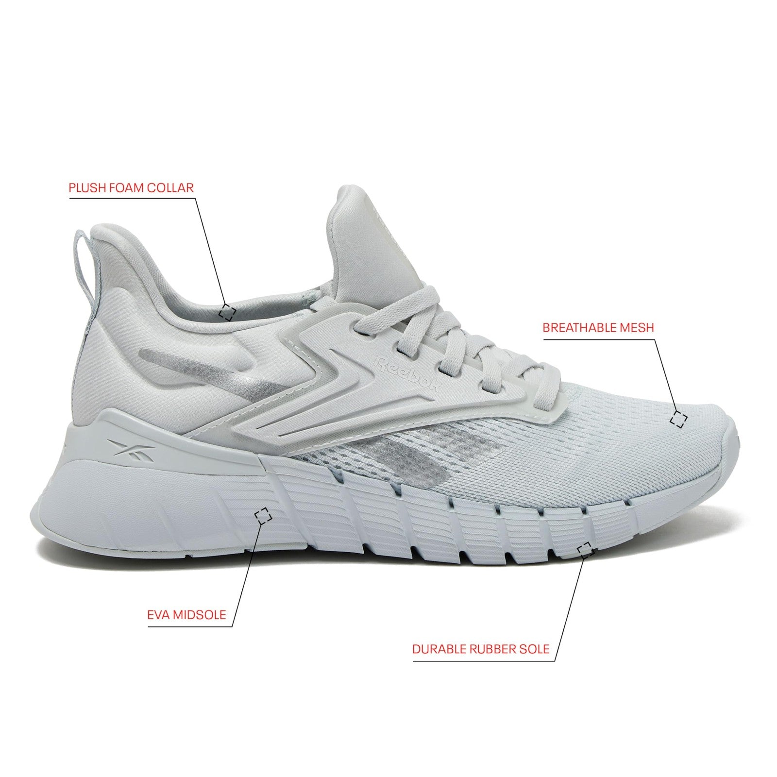 Reebok Nano Gym Women's Sneakers, Size 8, Moon/Y2K Blue/Silver Metallic