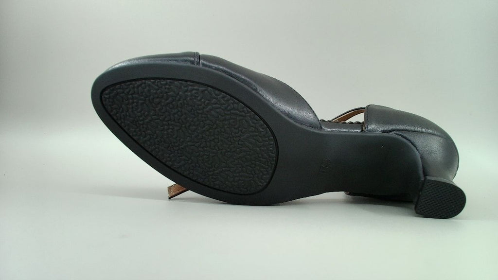 Ankle Strap Heels Ballroom Latin Salsa Dance Pumps Womens Shoes, 7.5 M US Black