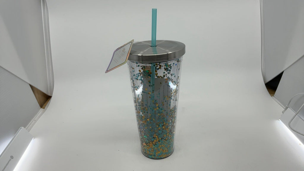 20 oz Glitter Tumbler w/ Straw - Double Wall Insulated - Scooby Doo