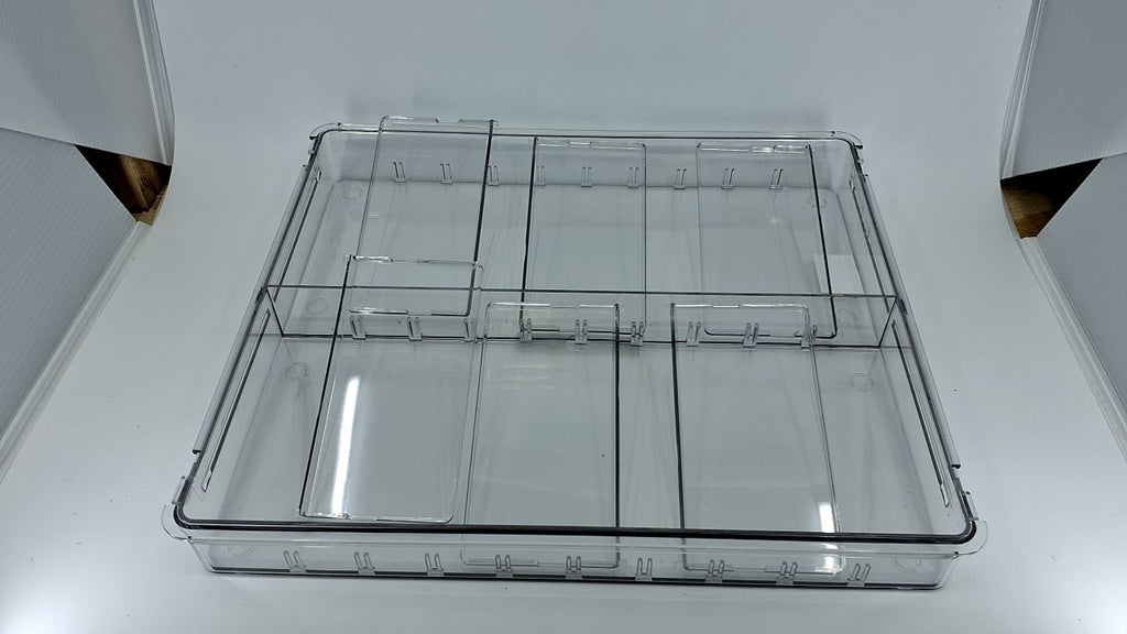 Large Silverware Organizer, Expandable from 12.6 to 21.3 in, Clear