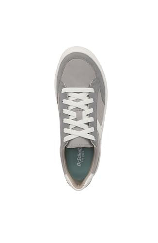 Dr. Scholl's Womens Madison Lace Platform Lace Up Sneaker Grey/White 9.5 M