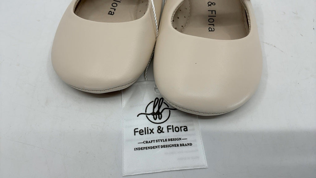 White Baby Walking Shoes 12-18 Months Moccasins by Felix & Flora