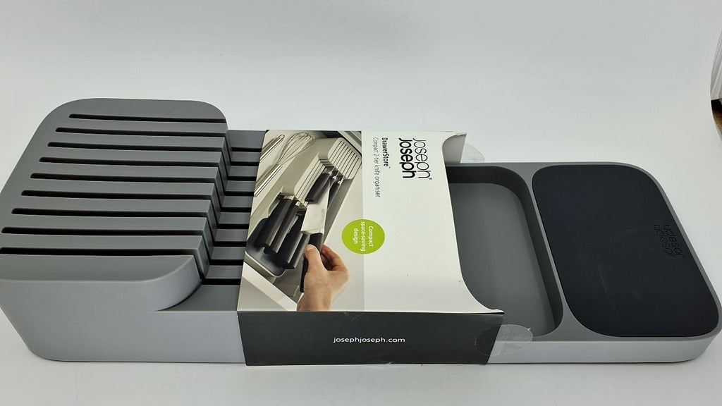 Joseph Joseph 9-Knife Drawer Organizer, Grey, Compact Design