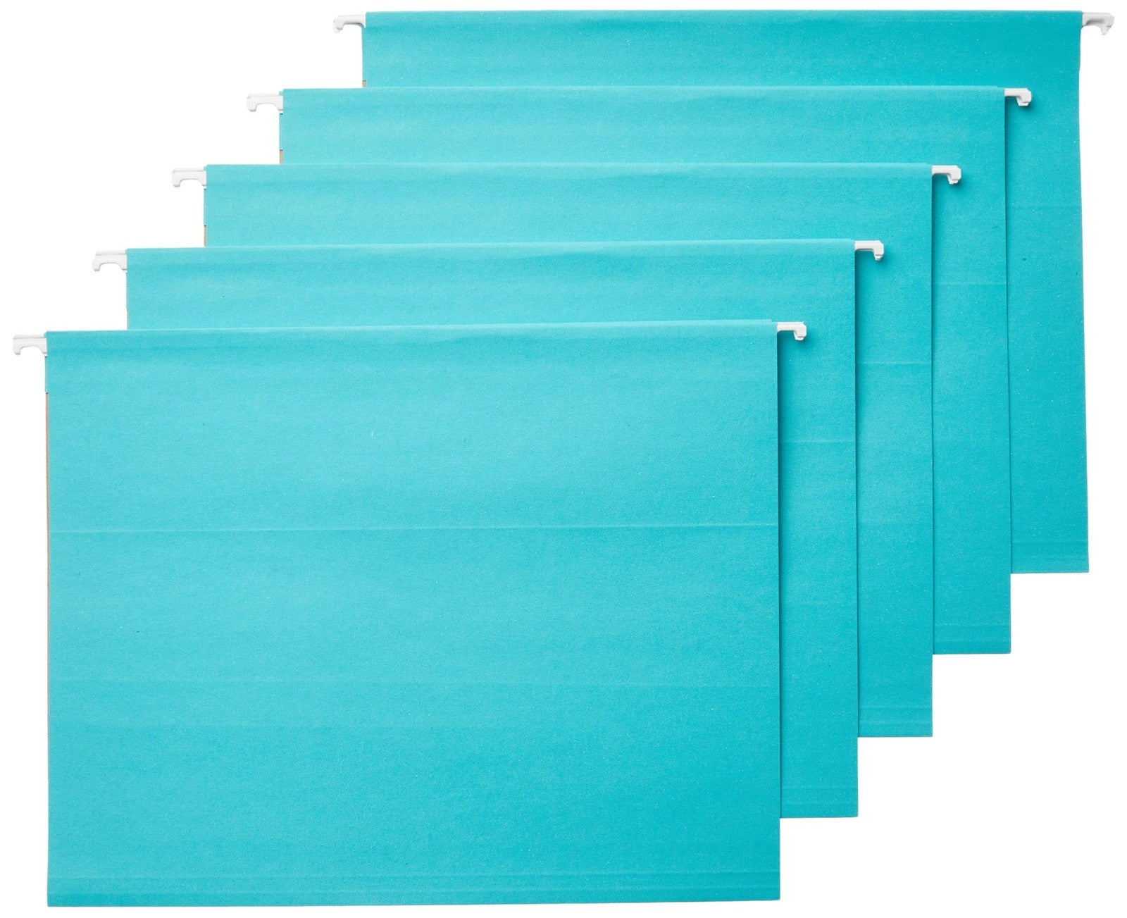 Amazon Basics Hanging File Folders, Letter Size, Aqua, 25-Pack