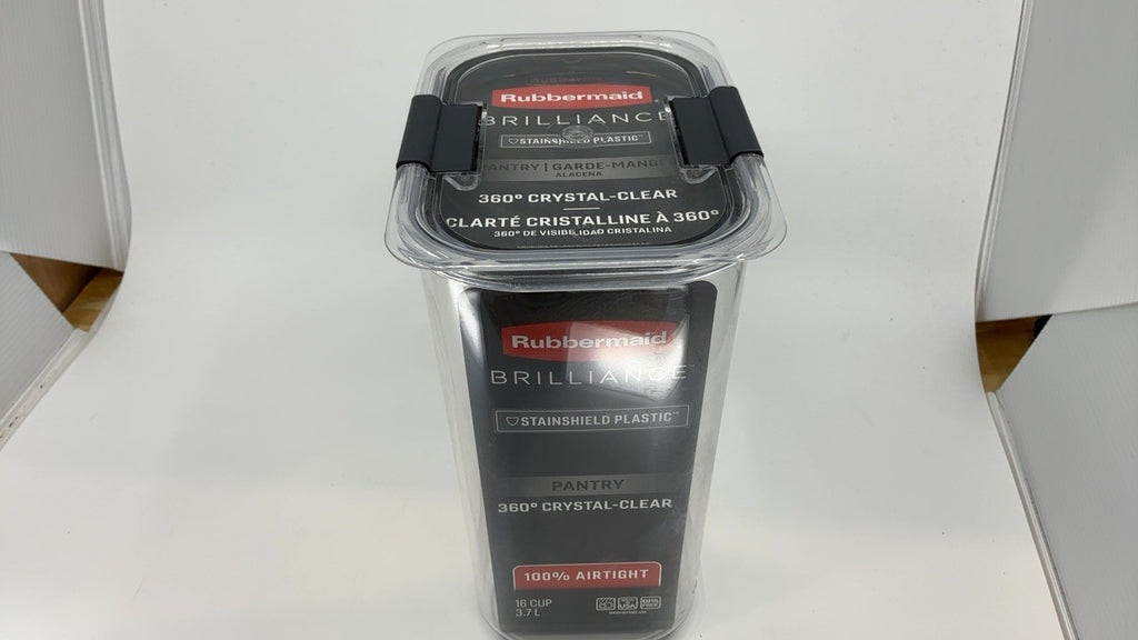 Rubbermaid Brilliance 16-Cup Airtight Food Storage Container Clear/Grey