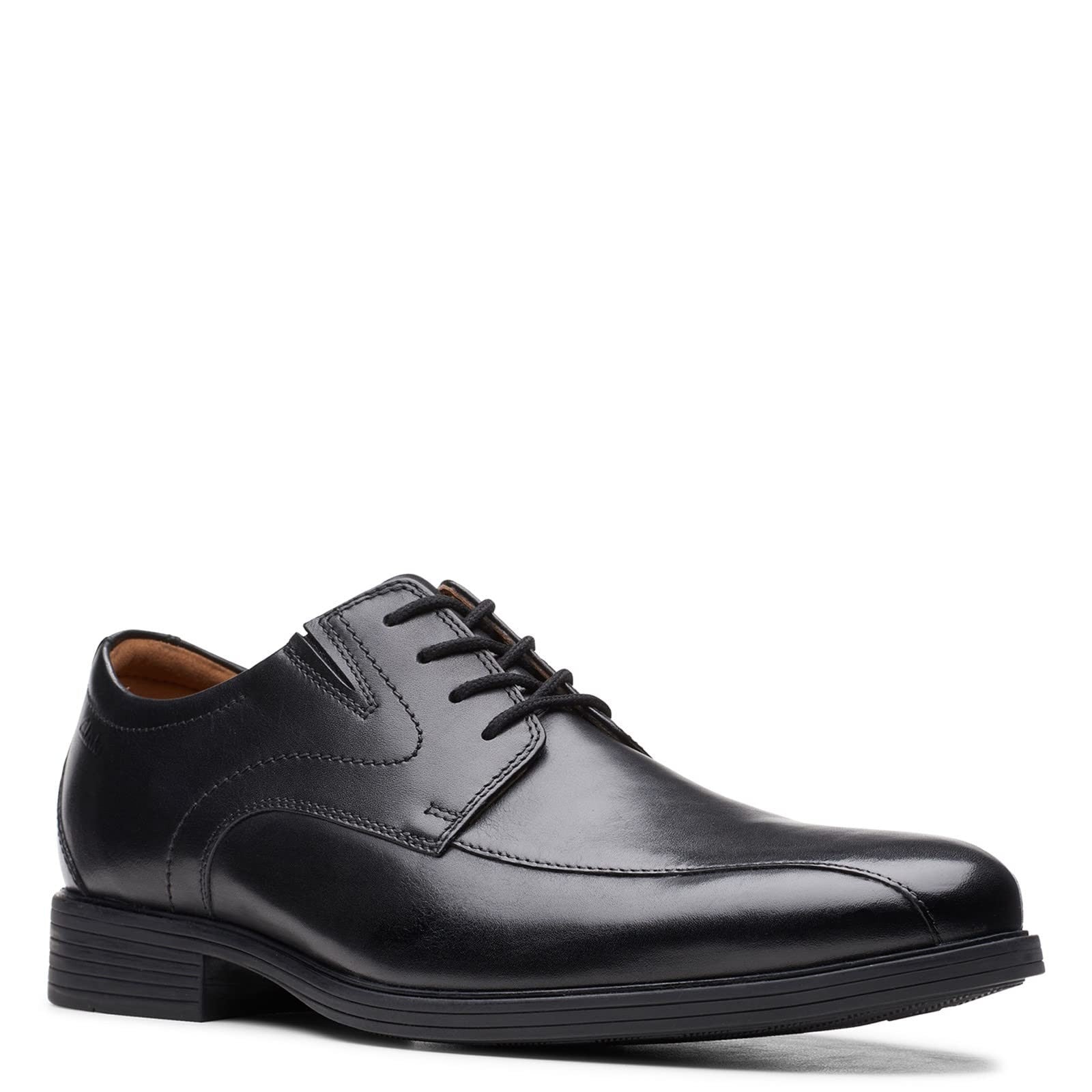Clarks mens Whiddon Pace Oxford, Black Leather, 10 US