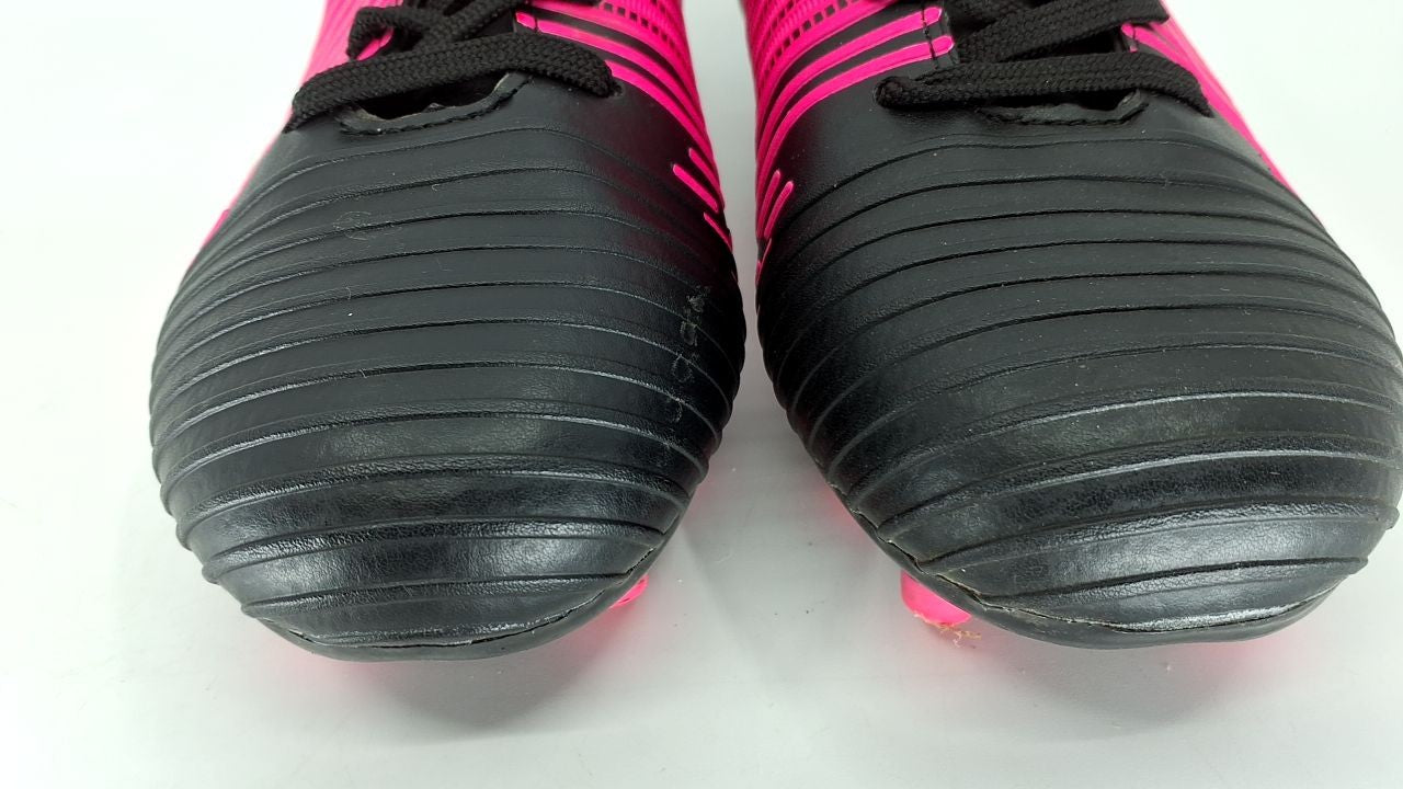 Boys Girls Soccer Cleats Size 2 Black/Fuchsia Athletic Shoes