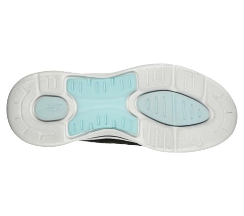 Arch Fit Lace-Up Sneakers Black Aqua Women's Plus Size 7.5 M