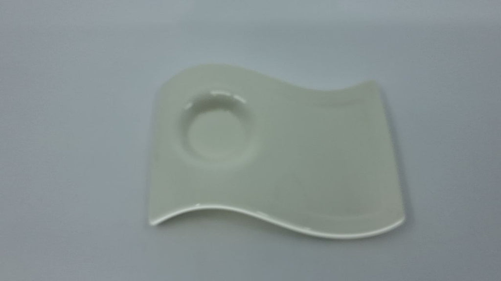 Villeroy Boch NewWave Espresso Saucer Plate 6.5x5in White Porcelain