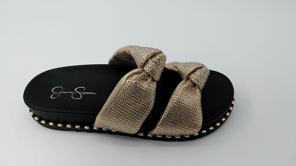 Jessica Simpson Women's Caralyna Slide Sandal, Champagne, 6