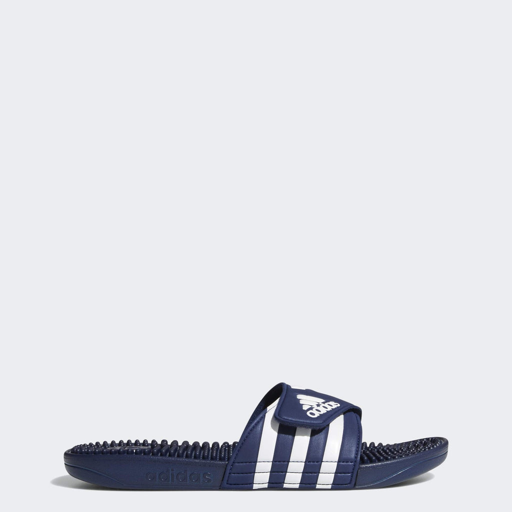 adidas Dark Blue Adissage Slides Sandal, 11 Women/10 Men