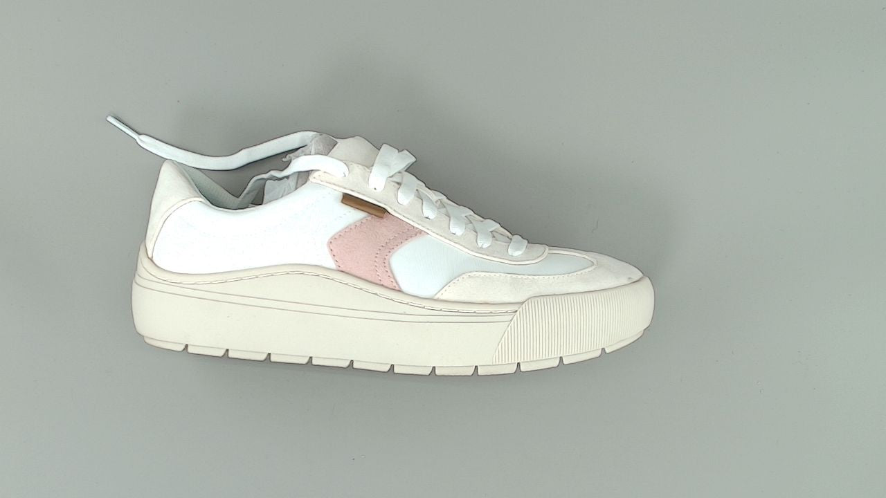 Dr. Scholl's Womens Time Off Win Sneaker White/Tofu Fabric 8.5 M