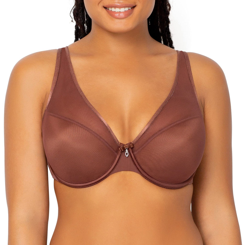 Luxe Seamless Bralette 38D Chocolate Plus Size by Curvy Couture