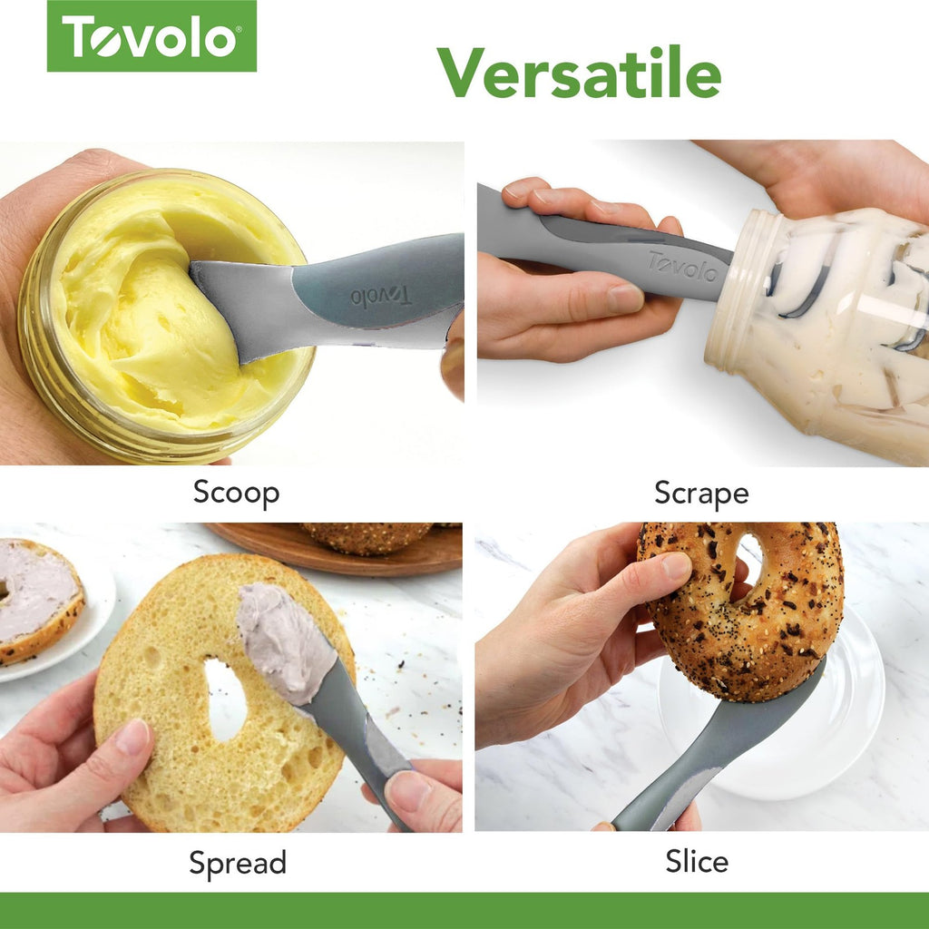 Tovolo Scoop & Spread Tool, Dual-Ended Silicone & Nylon, Dishwasher Safe