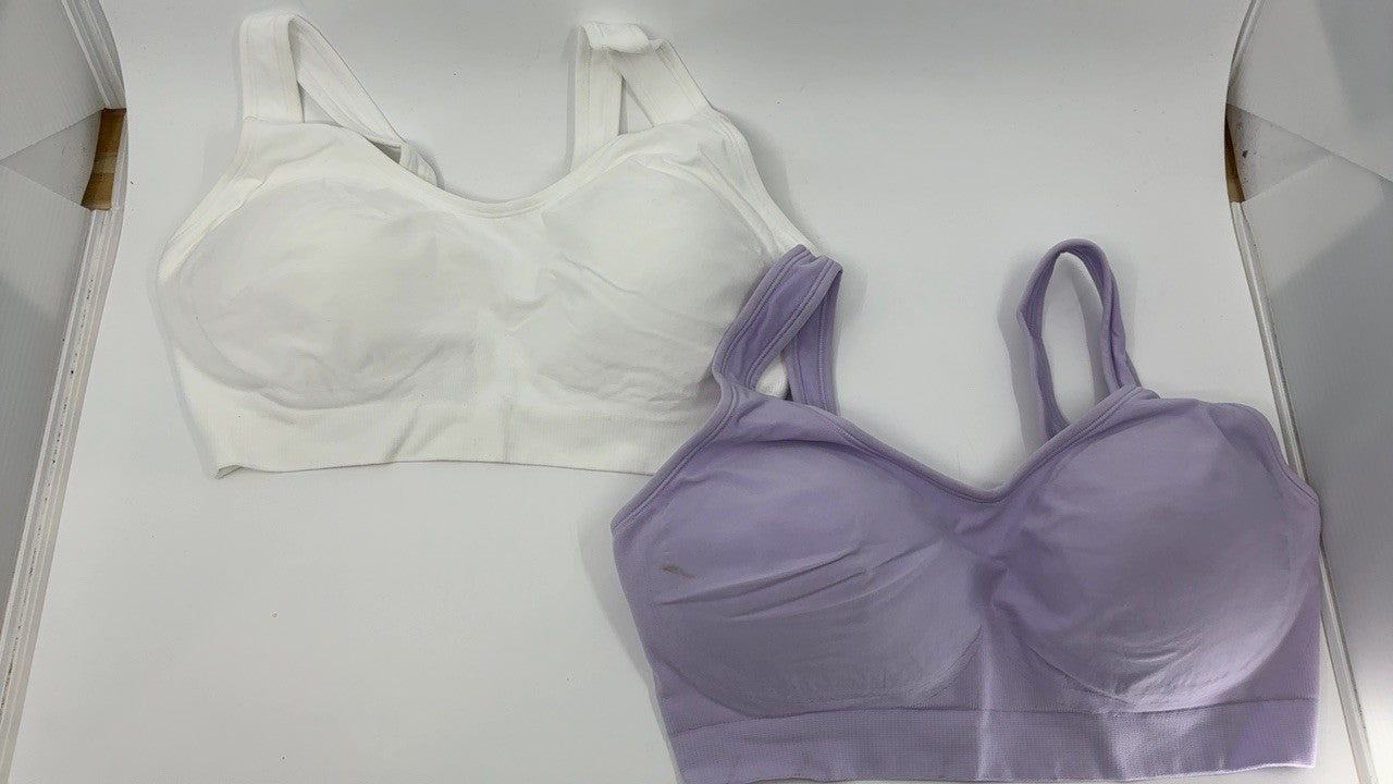 Fruit of the Loom Women's Wireless Bra, Full Coverage, Medium, Lilac