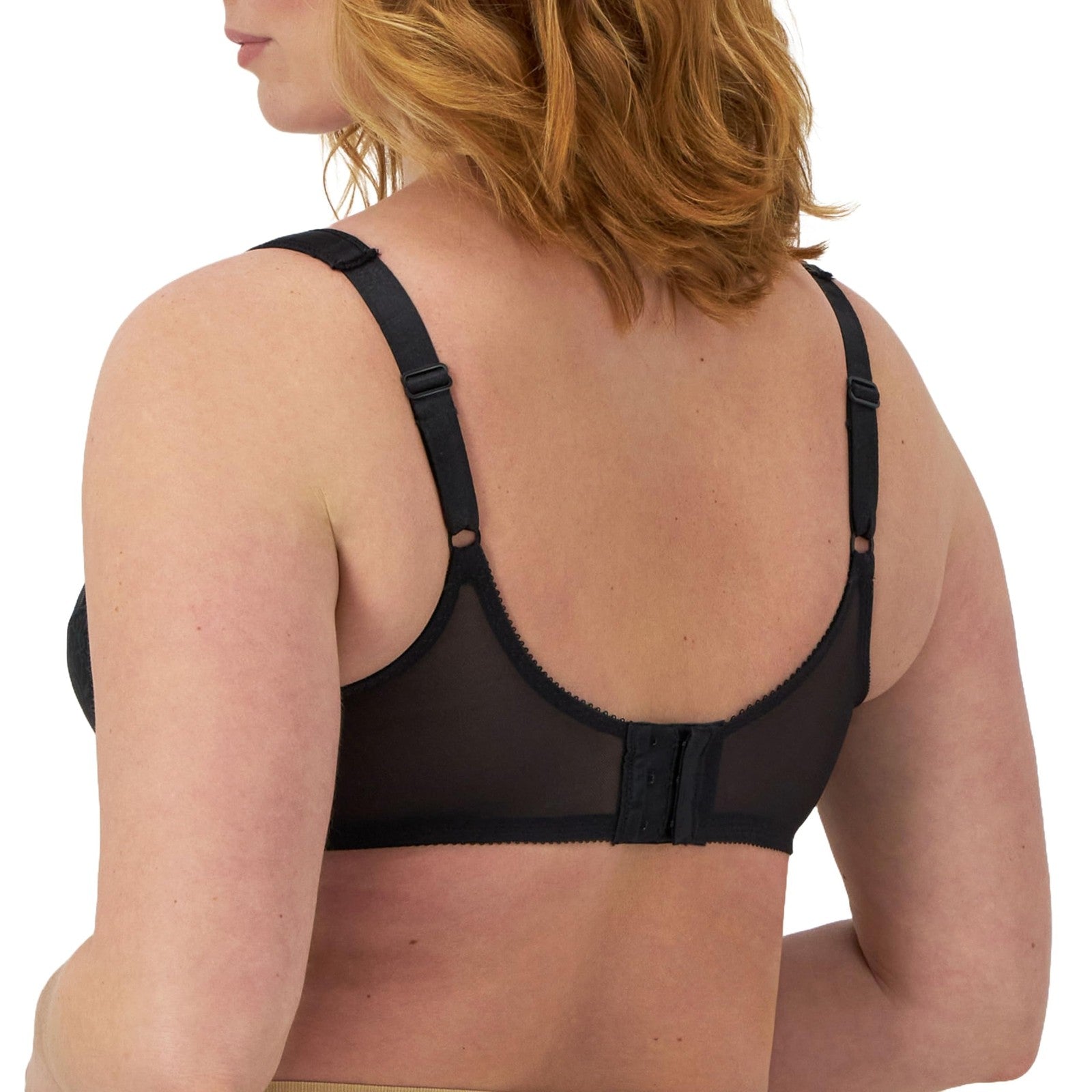 Bali womens Satin Tracings Minimizer Underwire Bra #3562, Black, 42D