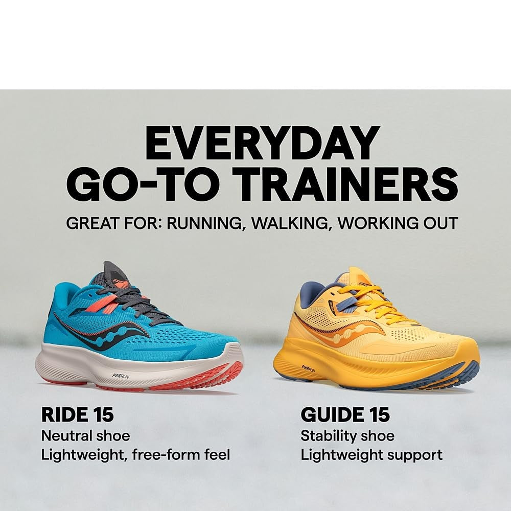 Saucony Women's Guide 15 Running Shoe, Alloy/Quartz, 7