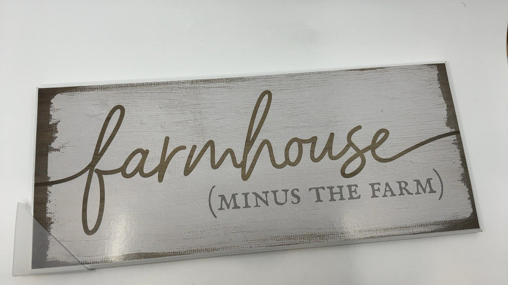 Stupell Industries Farmhouse Minus The Farm Sign Rustic Country Text