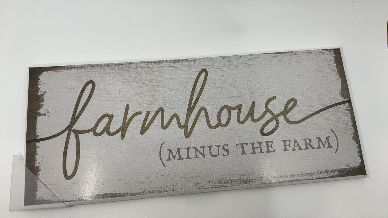 Stupell Industries Farmhouse Minus The Farm Sign Rustic Country Text